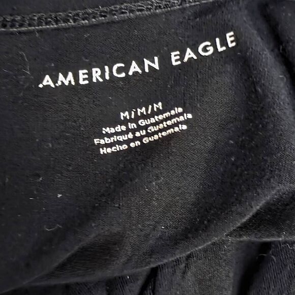 American Eagle Black Wrap Style Top M - Picture 6 of 8